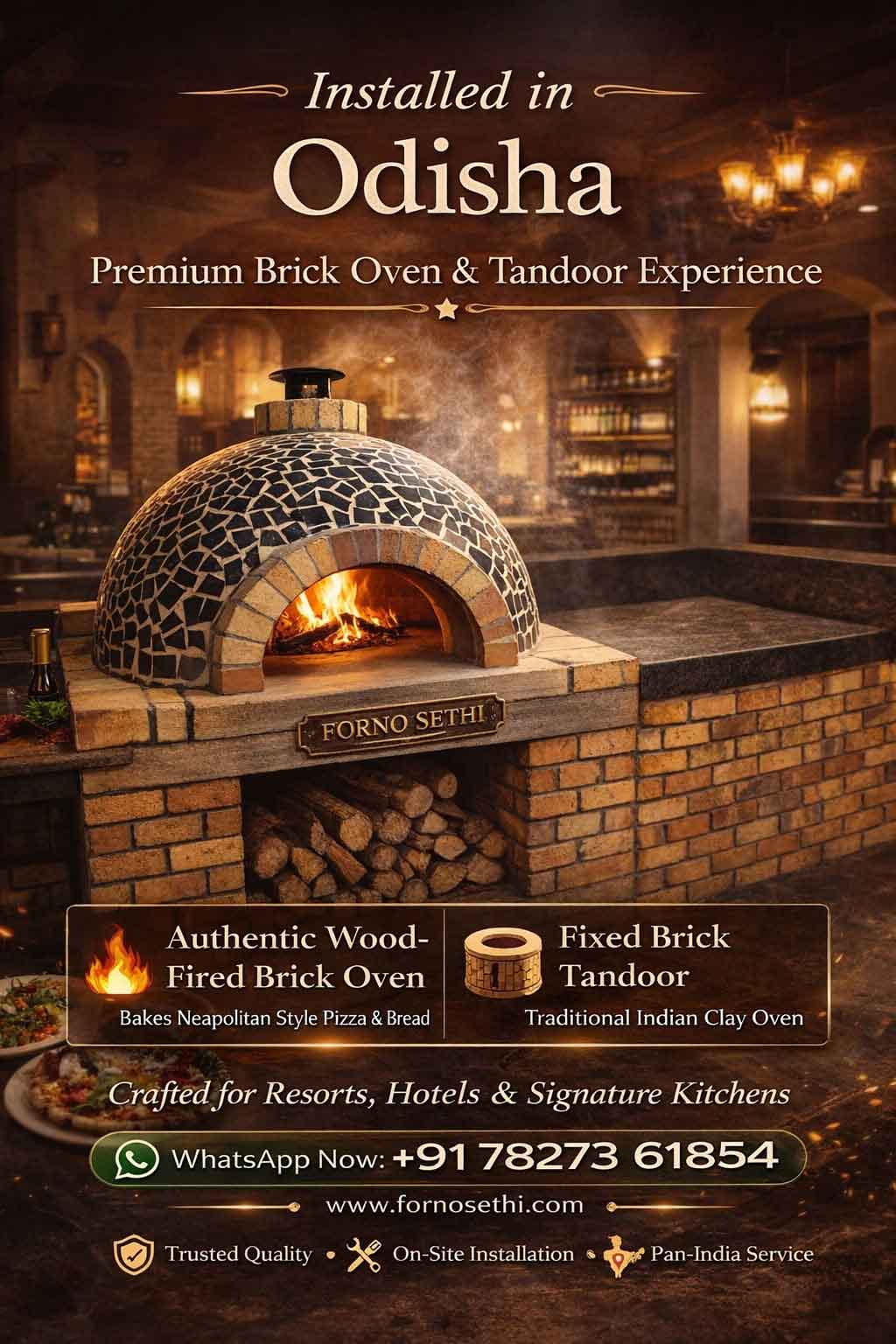 Premium Brick Oven Installed in Odisha