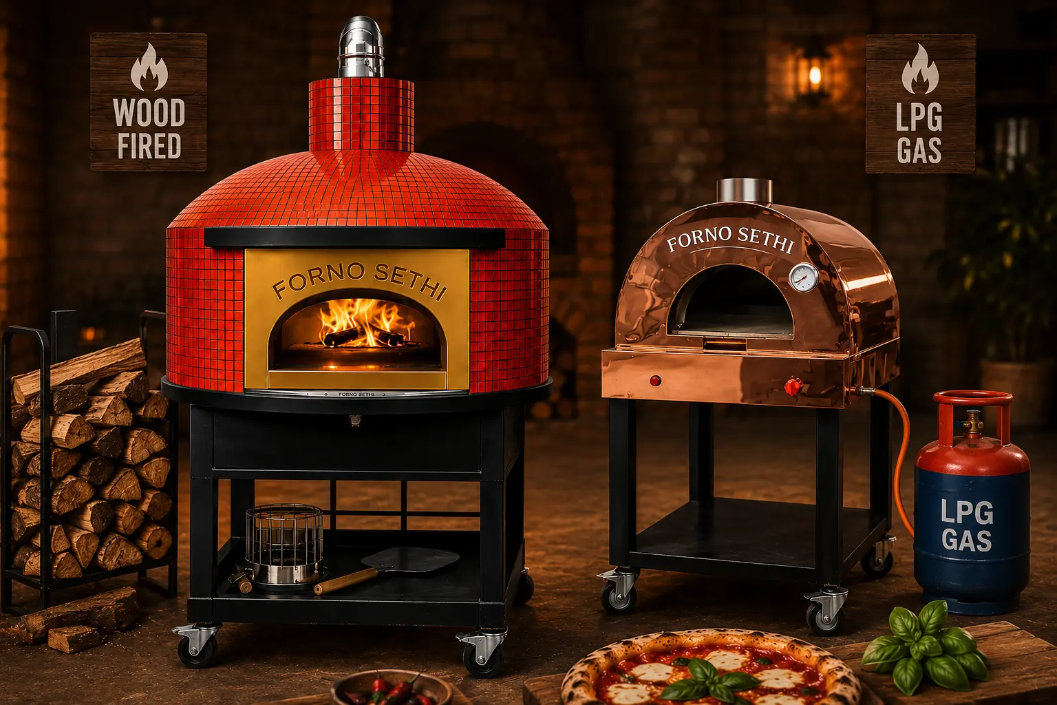Commercial Wood vs Gas Pizza Oven Fuel Consumption Calculator